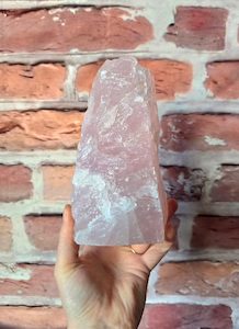Rose Quartz Raw Cut Base