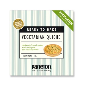 Products: “Ready To Bake” Quiche Vegetarian - Family Size - Paneton Bakery
