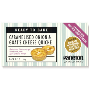Products: “Ready To Bake” Caramelised Onion & Goat Cheese Quiches - Pack of 2 - Paneton Bakery