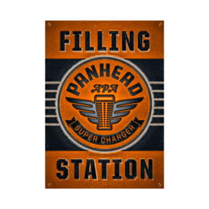 Supercharger 1950's Garage Poster