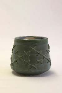 Homeware: Pātiki Mug Matte Green-Blue Glaze