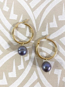 Back In Stock: TAHITIAN PEARL HOOPS