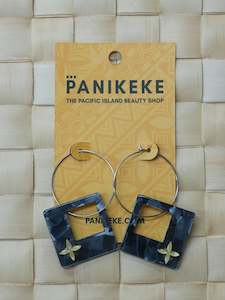 Panikeke Earrings: YALLAH SQUARE TAPA DROP