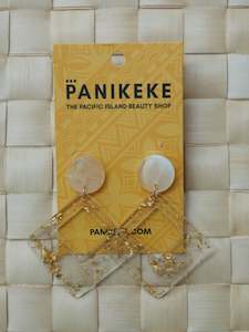 Panikeke Earrings: SEDONA CLEAR FOIL DROP