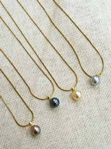 HILO 18K PEARL PENDANT SNAKE CHAIN