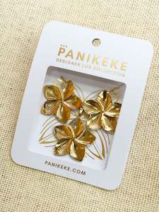 Island Necklaces: PLUMERIA 18K GOLD SET