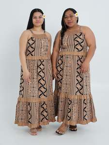 IOLANA HALTER TIERED DRESS