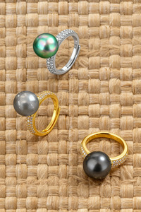 Panikeke Accessories: SALOA PEARL GOLD PLATED RING