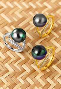 Panikeke Accessories: ZALOA PEARL GOLD PLATED RING