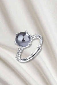 Panikeke Accessories: WALOA PEARL SILVER PLATED RING