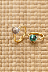Panikeke Accessories: IALOA PEARL GOLD PLATED RING