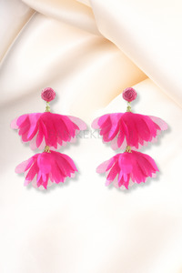 Panikeke Earrings: LO'SE FAUX FEATHER DANGLES