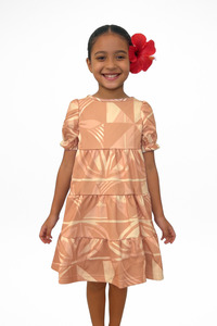 Panikeke Kloset: TE APA BROWN BABYDOLL GIRLS DRESS