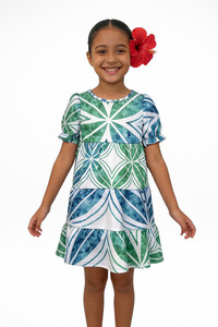 Panikeke Kids: HULITIA BLUE BABYDOLL GIRLS DRESS