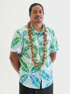 Panikeke Man: HULITIA BLUE MENS SHIRT