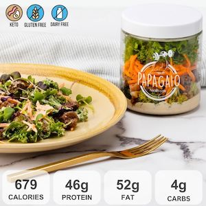 Keto Lunch Dinner 1: KETO BEEF & BACON SALAD JAR
