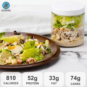 Healthy Meal Jars 1: CHICKEN CAESAR PASTA SALAD JAR