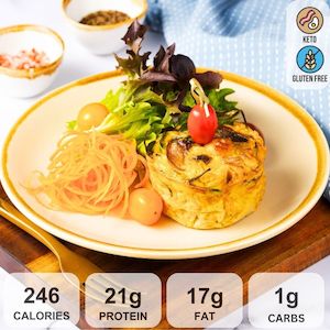 Keto Breakfast Snacks 1: KETO BACON & MUSHROOM FRITATTA