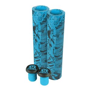 Handlebar Tapes Grips: MADD GEAR 150MM TRIFECTA GRIPS BLUE