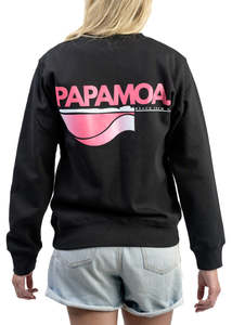 PAP | Black Crewneck | Pink Logo | Adults