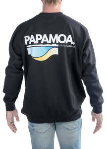 Frontpage: PAP | Black Crewneck | Original Logo | Adult