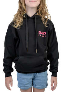 PAP | Black Hoodie | Pink Logo | Kids