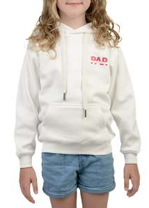PAP | Warm White Hoodie | Pink Logo | Kids