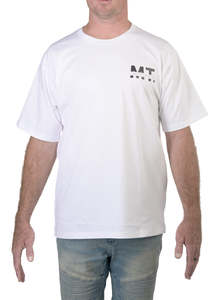 T Shirts: MT | White T-Shirt | Original Logo | Adults
