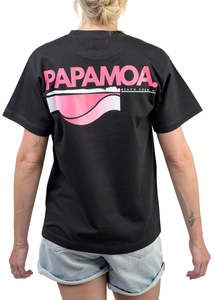 PAP | Black T-Shirt | Pink Logo | Adults