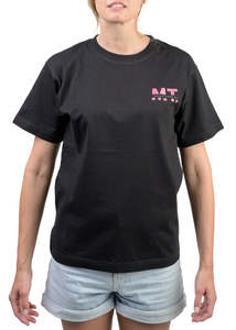 MT | Black T-Shirt | Pink Logo | Adults