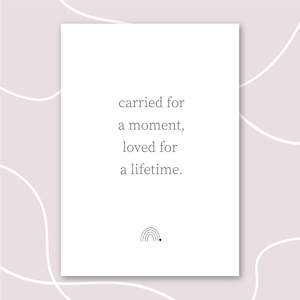 Baby Loss: 'Carried for a Moment' Baby Loss Memory Print