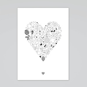 Clearance: Illustrated Easter Heart | PRINT SAMPLE