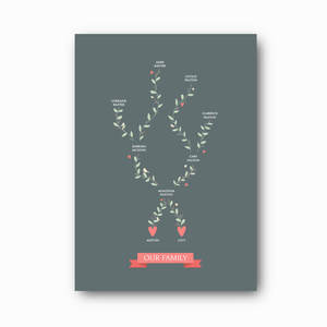 Family Tree Print - Single Branch - Printable file