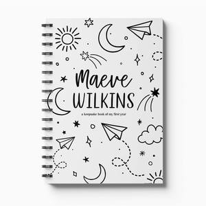 Personalised Keepsake Books: Personalised Hey Baby: A Custom Baby Milestone Book for the First Year