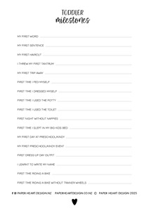 Free Toddler Progress Tracker: Printable Milestones and Habits Chart