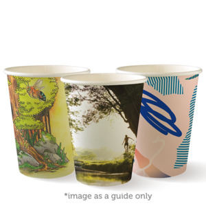 Art Series Single Wall: BioPak 12oz Single Wall Art Series BioCup