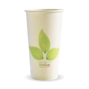 BioPak 20oz Single Wall Green Leaf BioCup