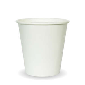 White Single Wall: BioPak 6oz Single Wall White BioCup