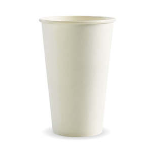 White Single Wall: BioPak 16oz Single Wall White BioCup