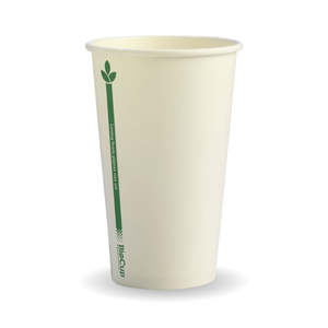 BioPak 12oz 80mm Single Wall Green Line BioCup