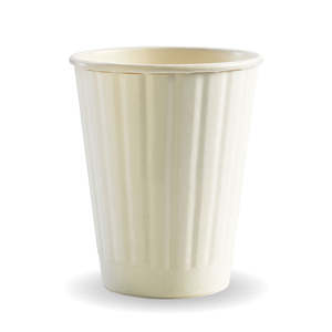 BioPak 8oz Double Wall Plain White BioCup