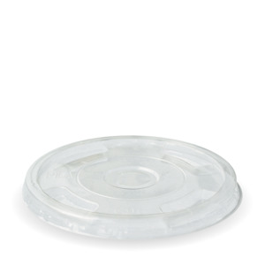 Cold Cup Lids: BioPak 300-700ml Clear Flat Lid