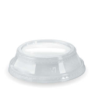 BioPak 300-700ml Clear Raised Flat No Hole Lid