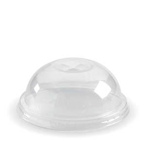 Cold Cup Lids: BioPak 60-280ml Clear BioCup Dome X-Slot Lid