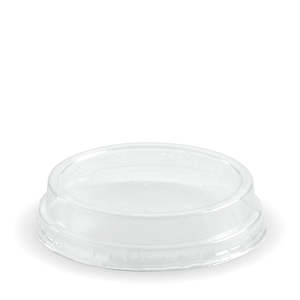 Cold Cup Lids: BioPak 60-280ml PLA BioCup Dome Lid No Hole