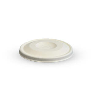 BioPak 90mm BioCane Flat Lid - white