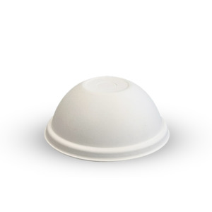 Cold Cup Lids: BioPak 90mm BioCane Dome Lid - white