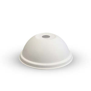 BioPak 80mm BioCane Dome Lid - white