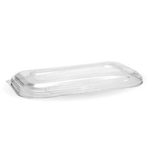 Biocane Rectangular Containers: BioPak 750 & 1,000ml PLA Takeaway Lid