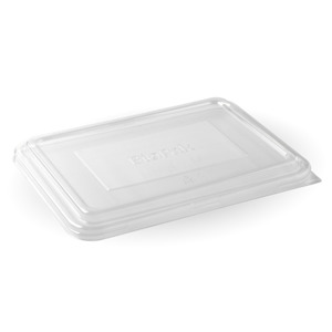 Biocane Rectangular Containers: BioPak 2/3 Compartment RPET Takeaway Lid